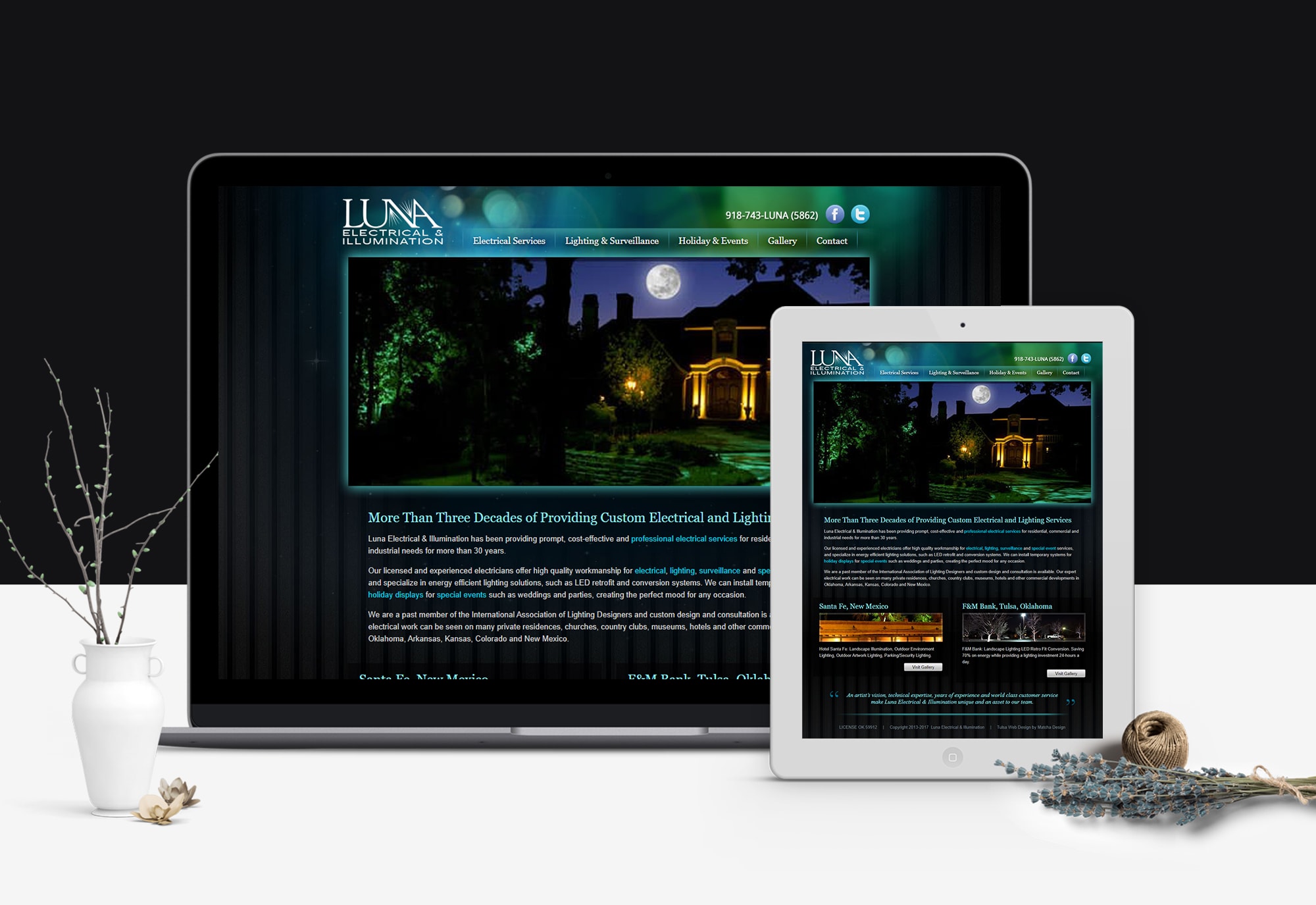 Luna Electrical and Illumination Lights Up A New Website Design