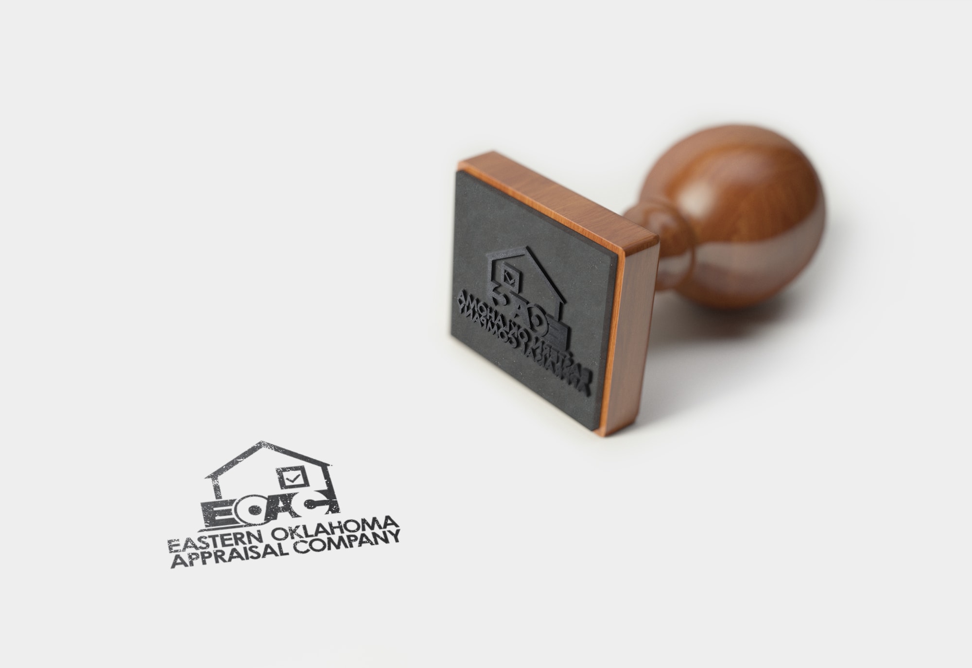 Eastern Oklahoma Appraisal Company Brand Development Rubber Stamp by Matcha Design Eastern Oklahoma Appraisal Company Brand Development Rubber Stamp