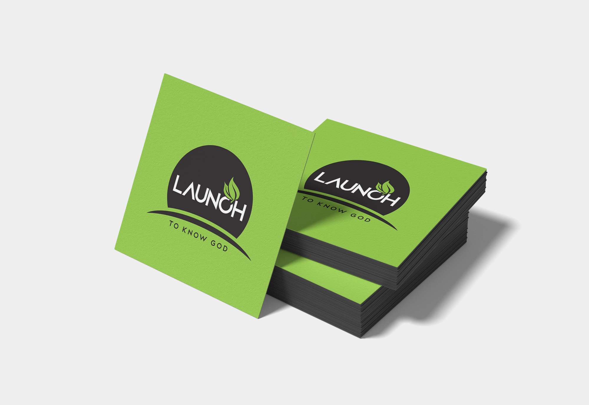 Launch Logo Design on Cards by Matcha Design Launch Logo Design on Cards