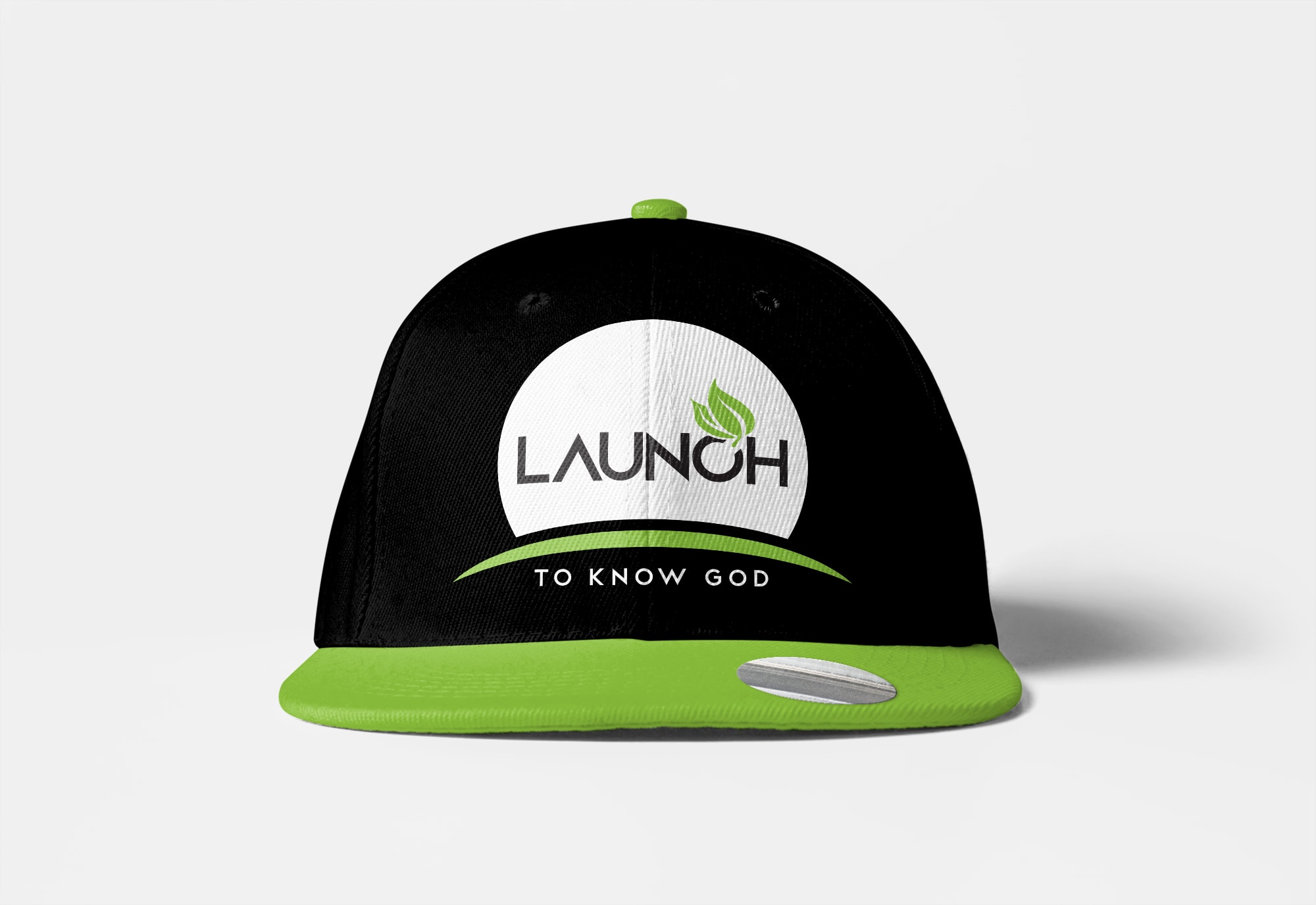 Launch Logo Design on Baseball Cap by Matcha Design Launch Logo Design on Baseball Cap