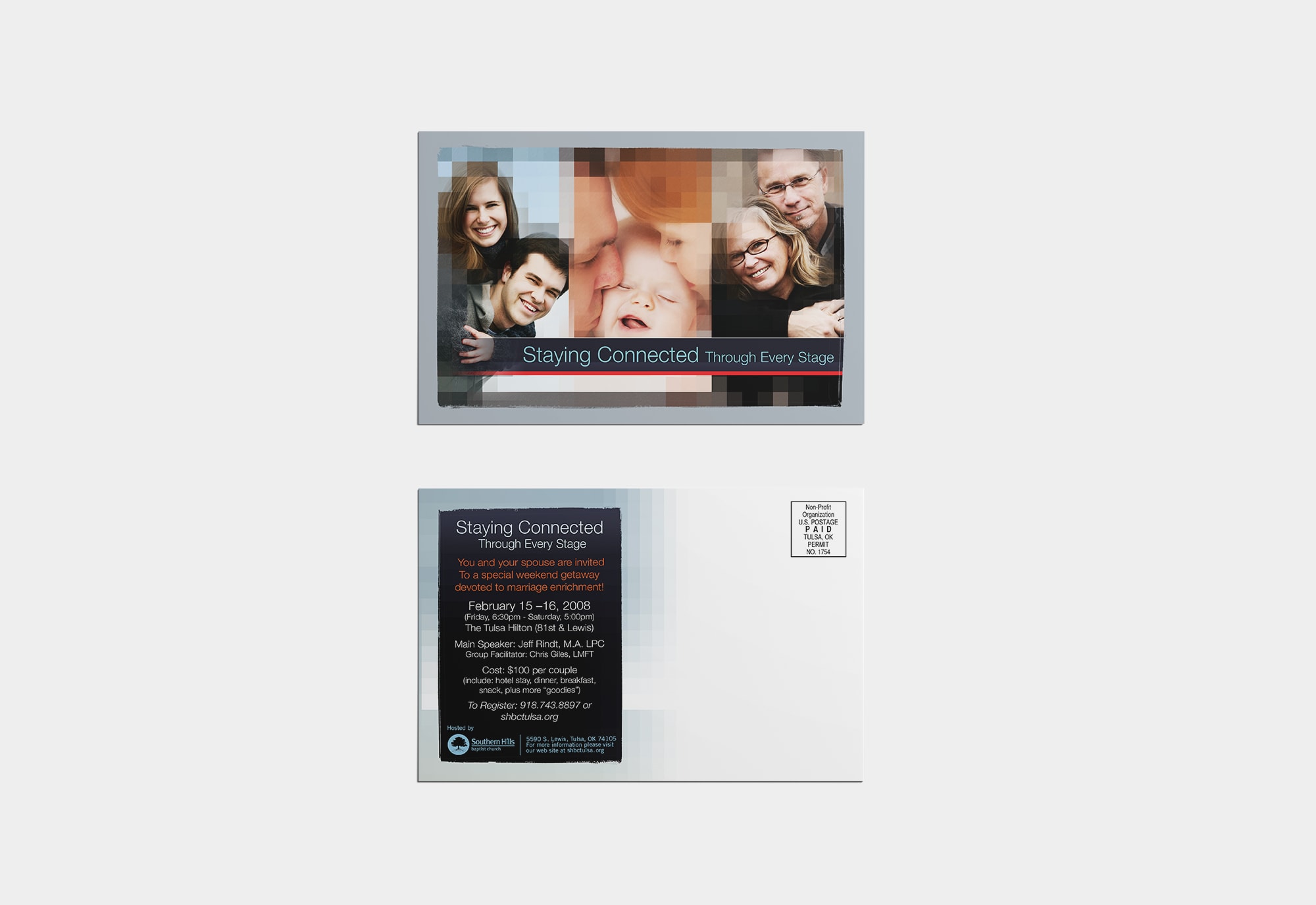 Marriage Retreat Postcard Print Design