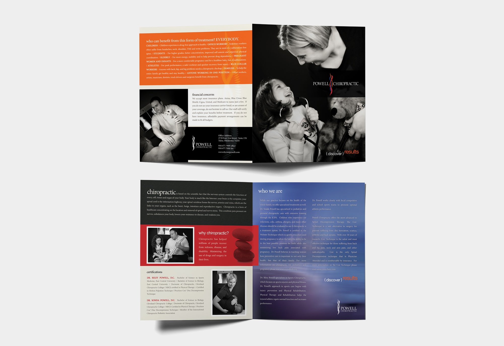 Powell Chiropractic Brand Development Brochure by Matcha Design Powell Chiropractic Brand Development Brochure