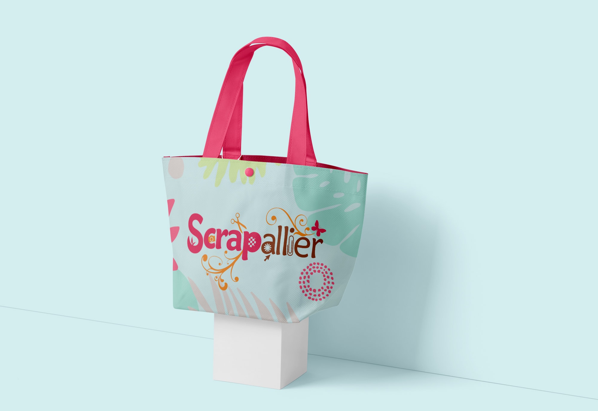 Scrapallier Logo Design on Tote Bag by Matcha Design Scrapallier Logo Design on Tote Bag
